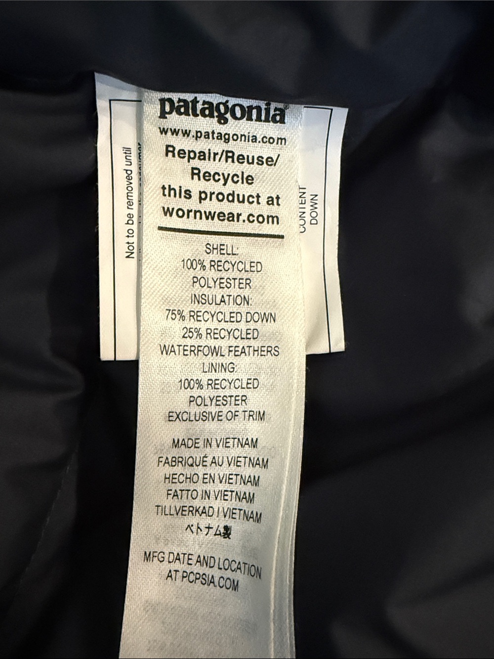 Patagonia M Bivy down vest blue green brown hooded snap front great condition - Picture 7 of 9